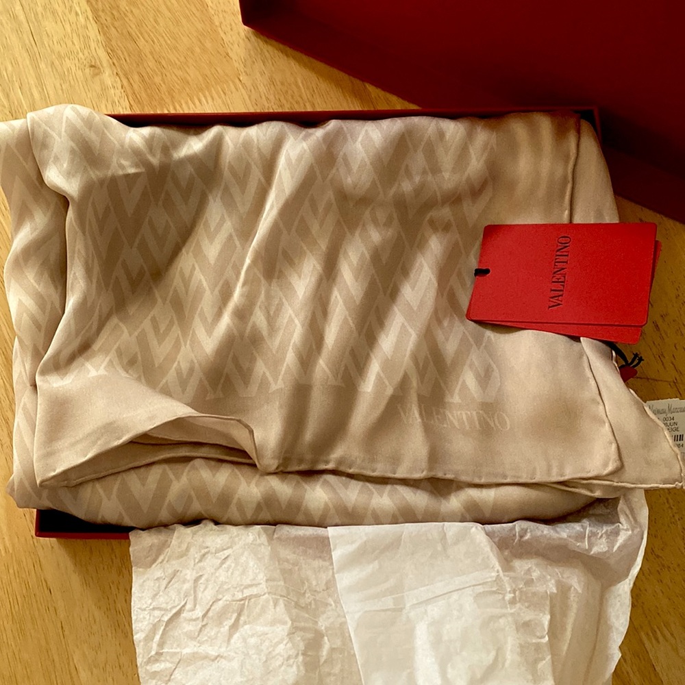 Valentino 100% Silk Scarf NIB